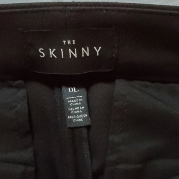 WHBM Black / Gold Brocade Ponte Jacquard Mixed Skinny Pants Size 0L - Picture 9 of 13